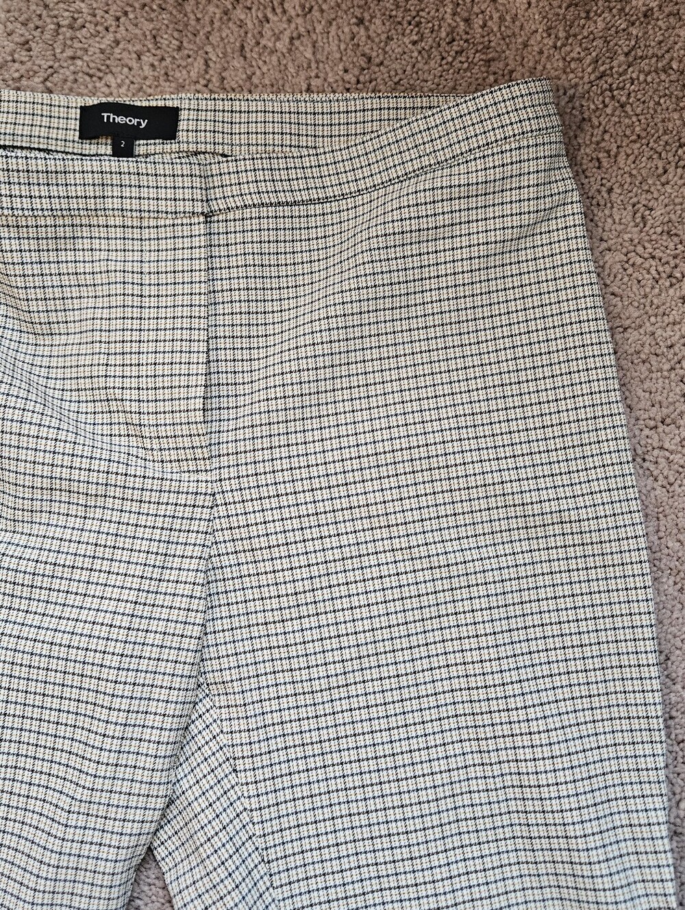 Theory viscose plaid classic skinny Pants Casual Classic  Size 2 #J0206202